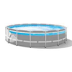 Kit piscine tubulaire Intex Prism Frame Clear Window ronde 4,88 x 1,22 m + 6 cartouches de filtration