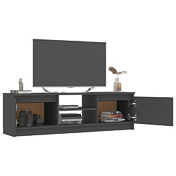 Avis vidaXL Meuble TV Gris 120x30x35,5 cm Bois d'ingénierie