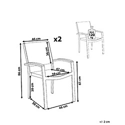 Avis Beliani Chaise de jardin PERETA Métal Gris