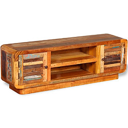 Helloshop26 Meuble télé buffet tv télévision design pratique bois de récupération massif 120 cm 2502157