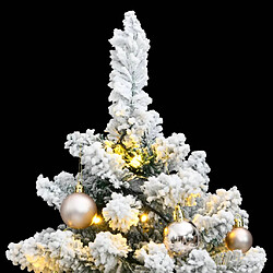 vidaXL Sapin de Noël artificiel articulé 150 LED et boules 150 cm