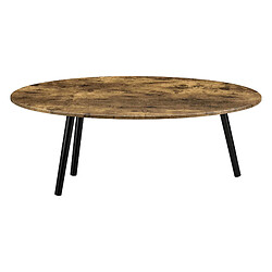 Helloshop26 Table basse de salon avec pieds bois MDF 110 x 60 x 40 cm bois foncé noir 03_0006154