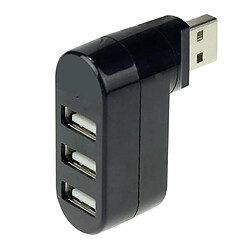 2x Adaptateur Diviseur De Hub Rotatif 2x Creative USB 2.0 à 180 Degrés - Noir