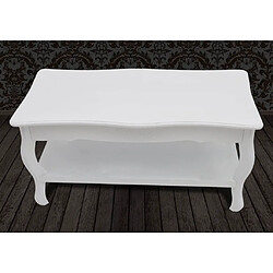 Acheter vidaXL Table basse 2 couches MDF Blanc