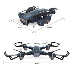 Universal RC Drone FQ777 FQ35 WiFi FPV With 480P HD Camera(Le noir)