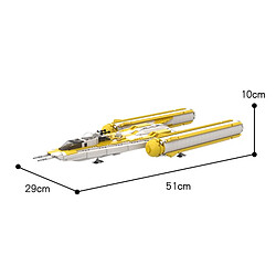 Universal Étoile Avion Dirigeable Guerre Chasseur 55736 Bloc de construction Modèle Maison Décoration Enfants Garçons Cerveau Concours DIY Jouets Cadeaux | Bloc (jaune)