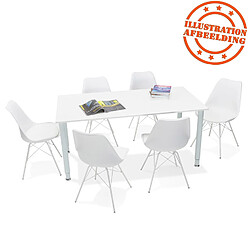 Alterego Table de réunion / bureau design 'FOCUS' blanc - 160x80 cm