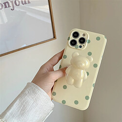 Avis GUPBOO Étui pour iPhone12 Polka Dot Bear Stand Étui de téléphone japonais et coréen en silicone