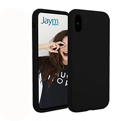 Jaym Coque pour Apple iPhone 13 Premium Silicone Microfibre Noir