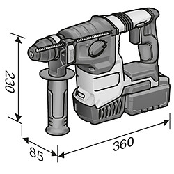 Marteau 18V CHE 2-26 18.0-EC C FLEX - sans batterie ni chargeur - accessoires - 491314 pas cher