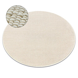 RUGSX Tapis NEPAL 2100 cercle naturel, crème - laine, double face cercle 160 cm