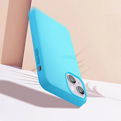 Avis Coque pour iPhone 14 Hybride Semi-rigide Fine Intérieur Doux Moxie bleu clair