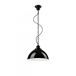 Lumière Suspension Dome Verre,acier Noir 1 ampoule 83cm