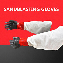 Acheter 25 "sable Dynamitage Gants Travail de Nettoyage Pièces Du Boîtier de Protection Gants, Une Bonne Étanchéité, Anti-coupe, une Ventilation efficace,