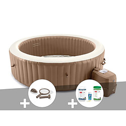 Kit spa gonflable Intex PureSpa Sahara rond Bulles 8 places + Kit d'entretien + Kit de traitement au brome