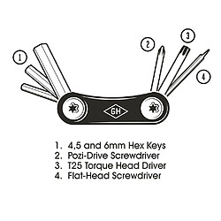 Multi-outils de poche pour vélo