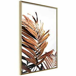 Paris Prix Affiche Murale Encadrée Copper Palm 20 x 30 cm Or