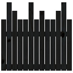 Acheter vidaXL Tête de lit murale Noir 82,5x3x80 cm Bois massif de pin