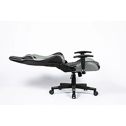 FOXSPORT Fauteuil gamer, chaise gaming inclinable avec accoudoir 2D, hauteur du siège réglable, support lombaire et appui-tête, gris pas cher