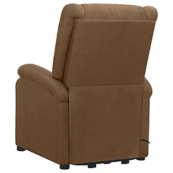 Avis vidaXL Fauteuil Marron Tissu