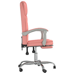 Avis vidaXL Fauteuil inclinable de bureau Rose Similicuir