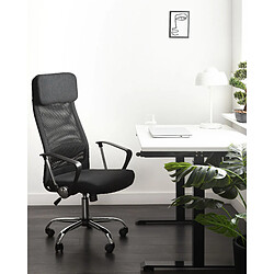 Beliani Chaise de bureau Noir PIONEER II