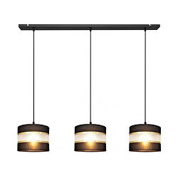 Helam Suspension Helen Tissu,Fer Or noir 3 ampoules 95cm