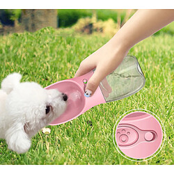 Universal Bouteilles d'eau portables pour chiens pour animaux de compagnie Voyage Boîtes à boisson Extrudeuses d'eau pour chats Fournitures pour chiens Éleveurs | Fournitures d'alimentation pour chats (rose)