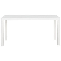 vidaXL Table de jardin 150x90x72 cm PP Blanc