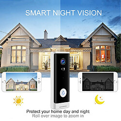 Universal Interphone vidéo Smart Bell HD 1080p - Noir pas cher