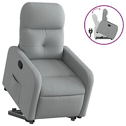 vidaXL Fauteuil inclinable Gris clair Tissu