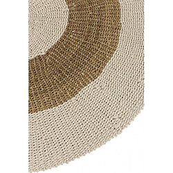 Dansmamaison Tapis Rond Zostere Blanc/Naturel Medium