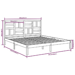 vidaXL Cadre de lit sans matelas blanc bois massif 200x200 cm pas cher