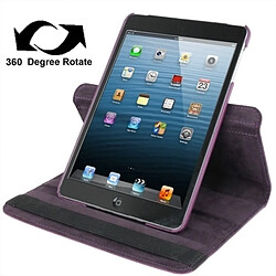 Wewoo Smart Cover Violet pour iPad mini 1/2/3 360 degrés rotation étui en cuir avec support