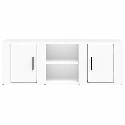 Acheter vidaXL Meuble TV Blanc 100x31,5x35 cm Bois d'ingénierie