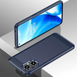 Acheter Htdmobiles Coque pour Oppo Reno 8 Lite 5G / OnePlus Nord N20 5G - housse etui silicone gel carbone + verre trempe - BLEU FONCE