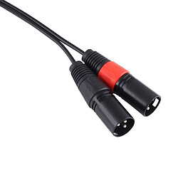 Wewoo 30cm Métal Tête 3.5mm Mâle à 3 Broches XLR CANNON Connecteur Audio Câble d'Adaptateur