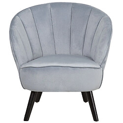 Acheter Beliani Fauteuil DALA Velours Gris clair