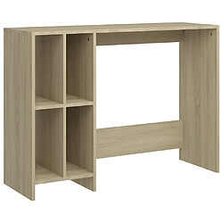 Maison Chic Bureau d'ordinateur solide,Table de travail portable Chêne 102,5x35x75 cm Aggloméré -GKD88659