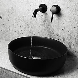 Acheter ML DESIGN MODERN LIVING Lavabo en céramique noir mat vasque à poser ovale pour salle de bain Ø415x135 mm