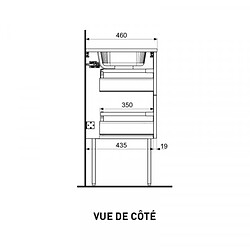 Dansmamaison Ensemble SDB 104 cm Chêne + Vasque + Miroir - RODOLFA pas cher