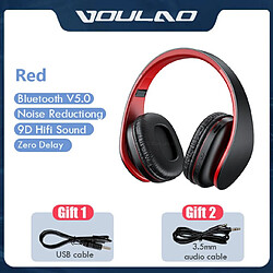 Universal Bluetooth 5.0 Casque pliant 9D Basses Basses Stéréo Sans fil Audio Réduction du bruit Casque Gaming Microphone MP3 Casque Bluetooth pour PC mobile