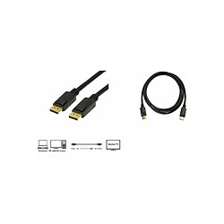 LogiLink Câble de raccordement DisplayPort 1.4, 1,0 m, noir ()