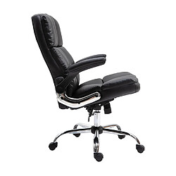 Mendler Chaise de bureau HWC-J21, chaise de direction chaise pivotante chaise de bureau, ~ similicuir noir