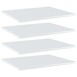 vidaXL Panneaux de bibliothèque 4 pcs blanc brillant bois d’ingénierie