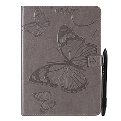 Etui en PU motif papillon avec support magnétique gris pour votre iPad mini (2021)