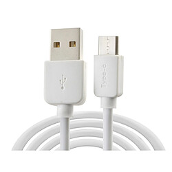 Câble USB 2.0 - USB vers Micro USB Type C - 1 mètre HDEO Blanc