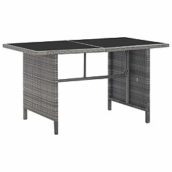 Maison Chic Mobilier à dîner 5 pcs de jardin avec coussins - Ensemble table et chaises d'extérieur - Salon/Mobilier de jardin classique Résine tressée Gris -MN60511