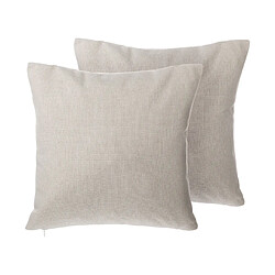 Beliani Lot de 2 coussins GAURA 45 x 45 cm À pois Beige clair