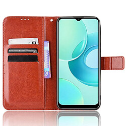 Htdmobiles Housse pour Wiko T10 - etui coque pochette portefeuille + film ecran - MARRON